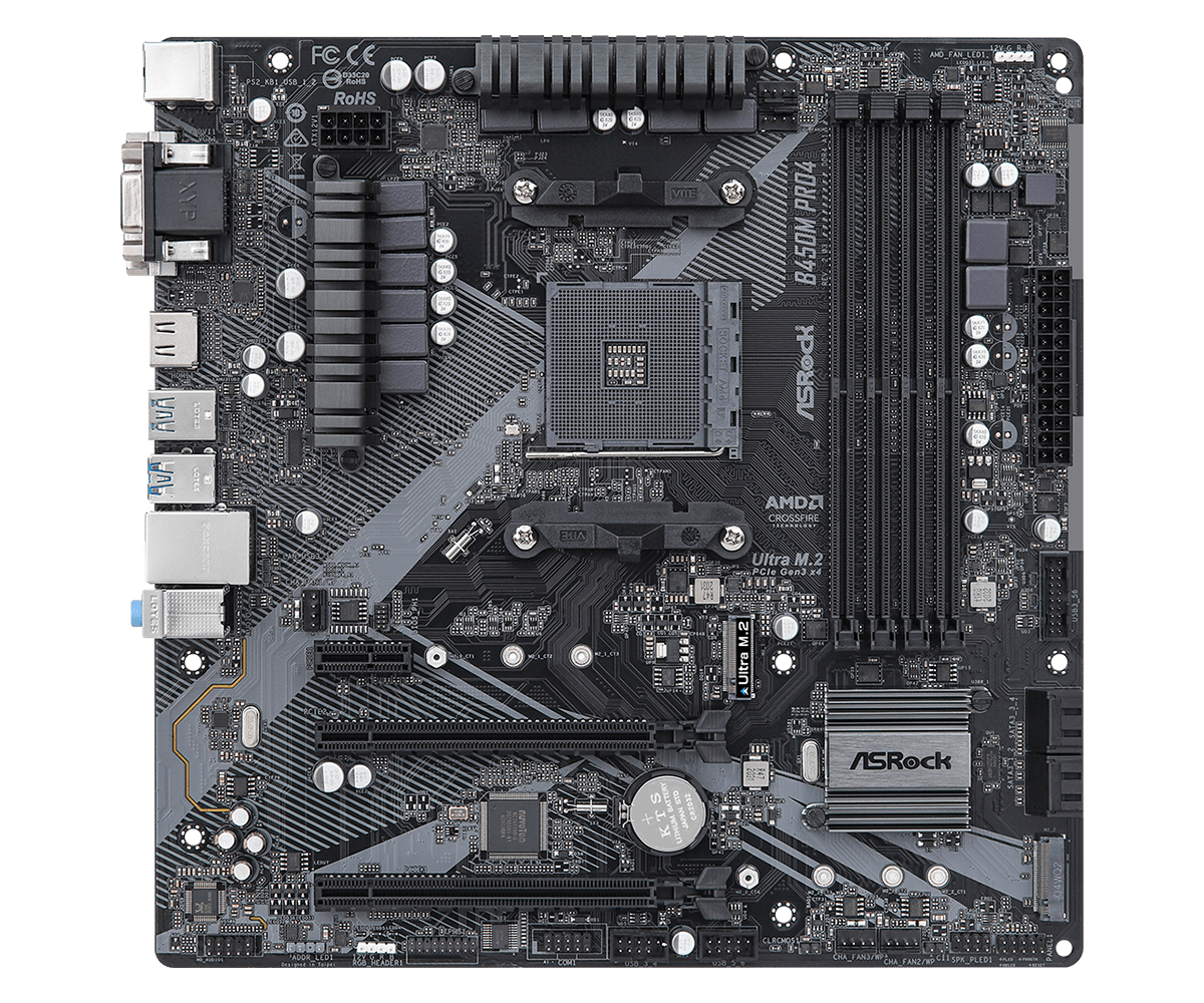 Asrock b450m pro4 установка ssd m2